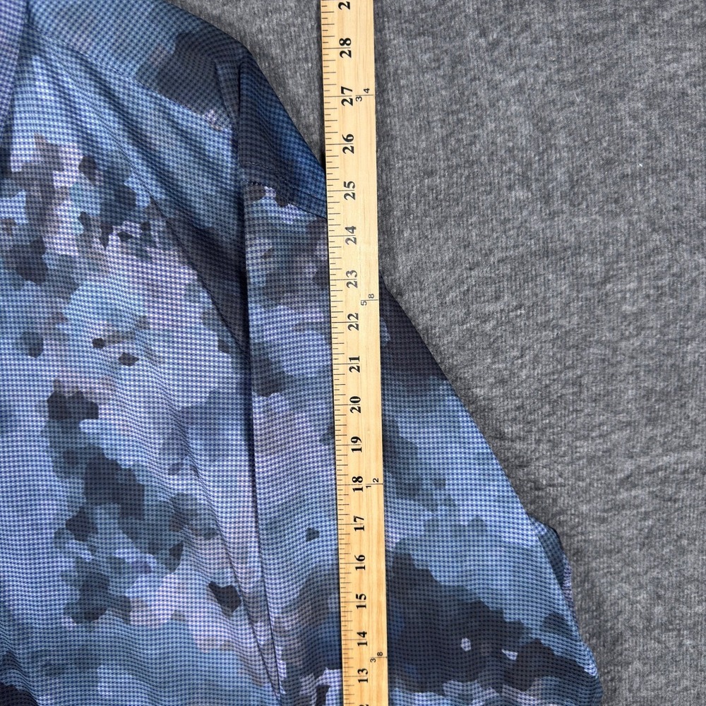 Visconti Black Shirt Mens 3XLB Blue Abstract Camo AOP Stretch Long Sleeve Button - Picture 5 of 9